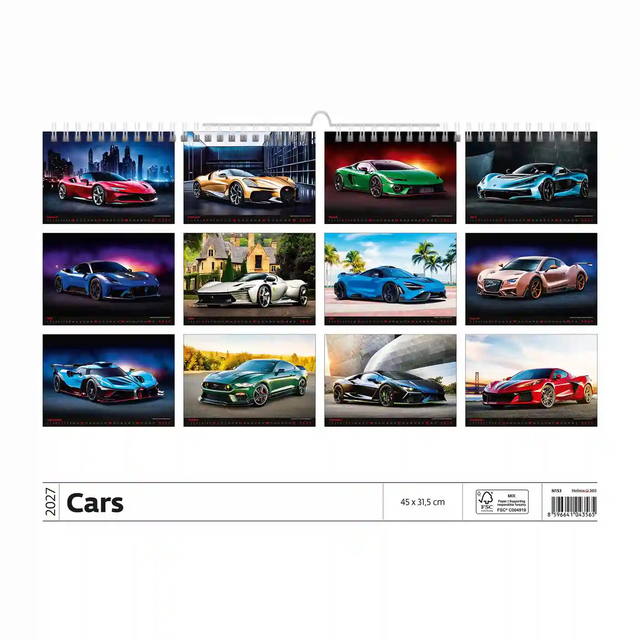 auto-portrait, car calendar, collage, vibrant cars, sports cars