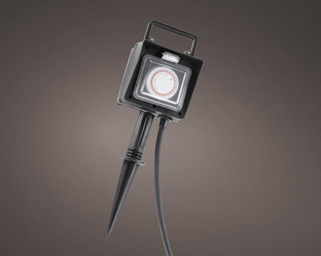 tuin-timer, mechanische timer, grondpin, waterdichte behuizing, zwart