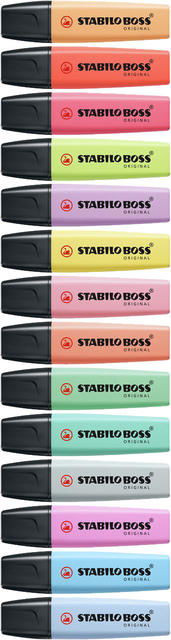 Markeerstift STABILO BOSS Original 70/6 pastel assorti etui à 6 stuks