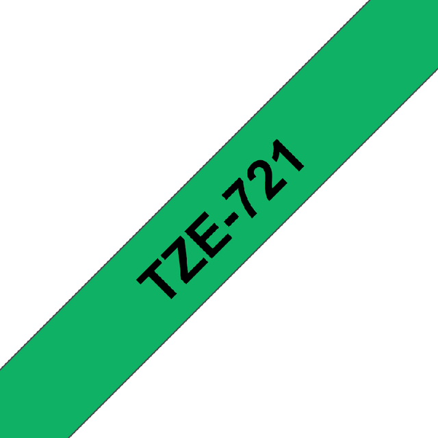 Labeltape Brother P-touch TZE-721 9mm zwart op groen