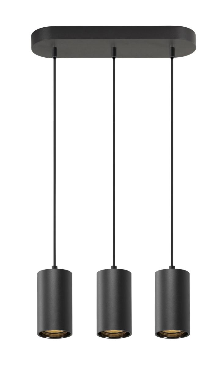 aansluitpunt, hanglamp, 3-punts, metalen, zwart