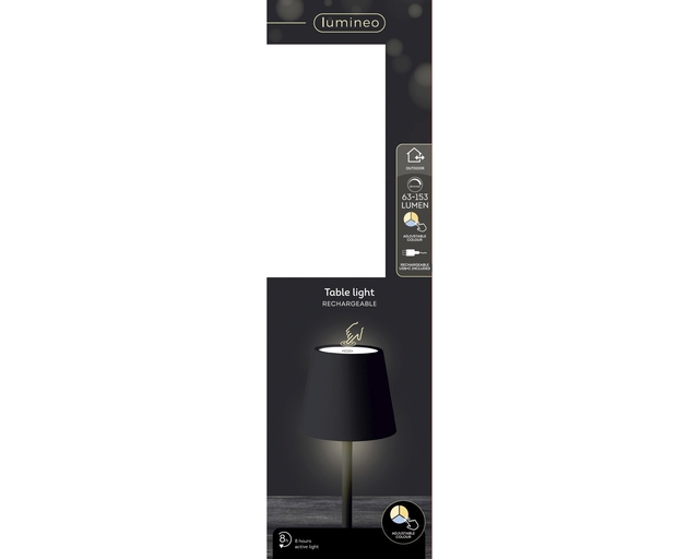 tafellamp, table lamp, LED, verlicht, rechargeable