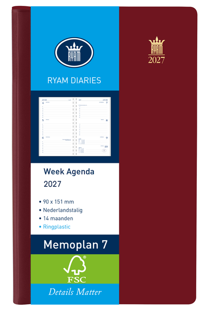 agenda, week planner, memoplan, ringbound, A5