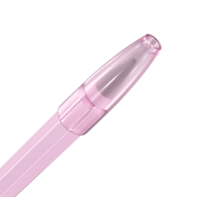 potlood, roze, mechanisch, doorschijnende punt, transparante punt