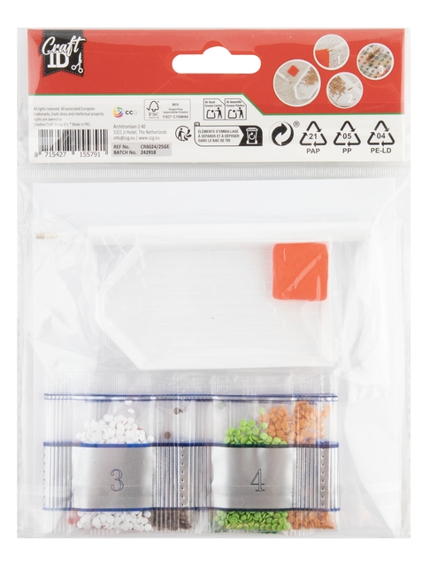 Diamondpaintingkaarten Craft ID Kerst 13x13cm 2 stuks assorti