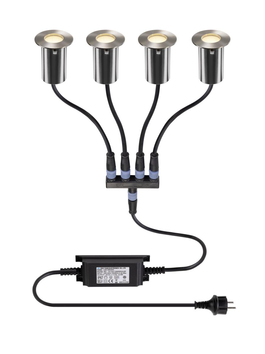 LED-ster, Candle holder, Vierlamp, Kabel, Accu-adapter