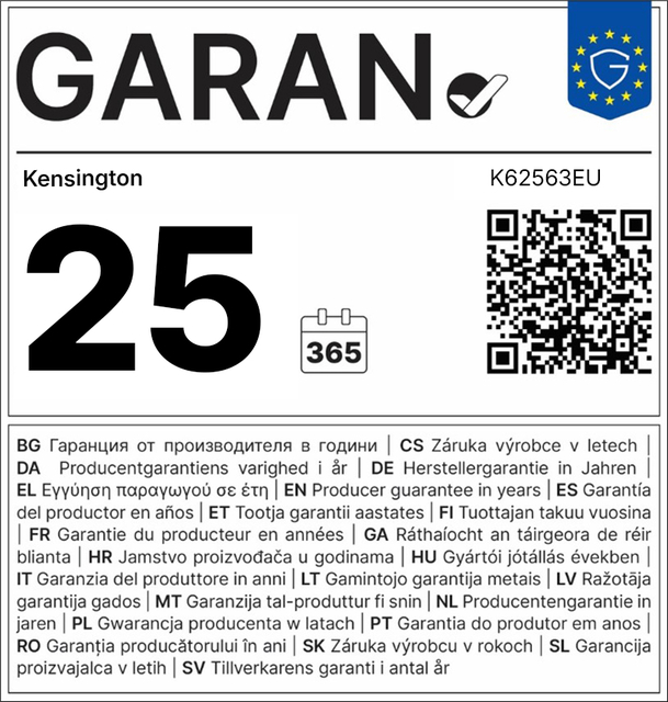 german, guarantee, 25, calendar, label