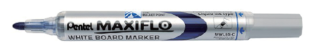 Viltstift Pentel MWL5 Maxiflo whiteboard blauw 1mm