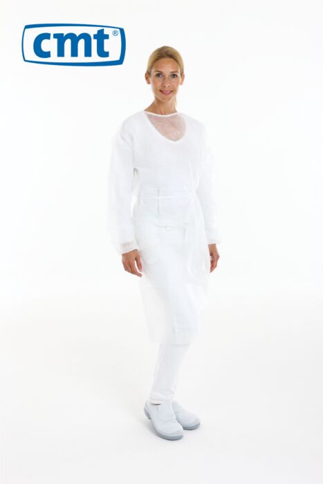 CMT Isolatieschort Latex vrij Regular Wit doos 100st