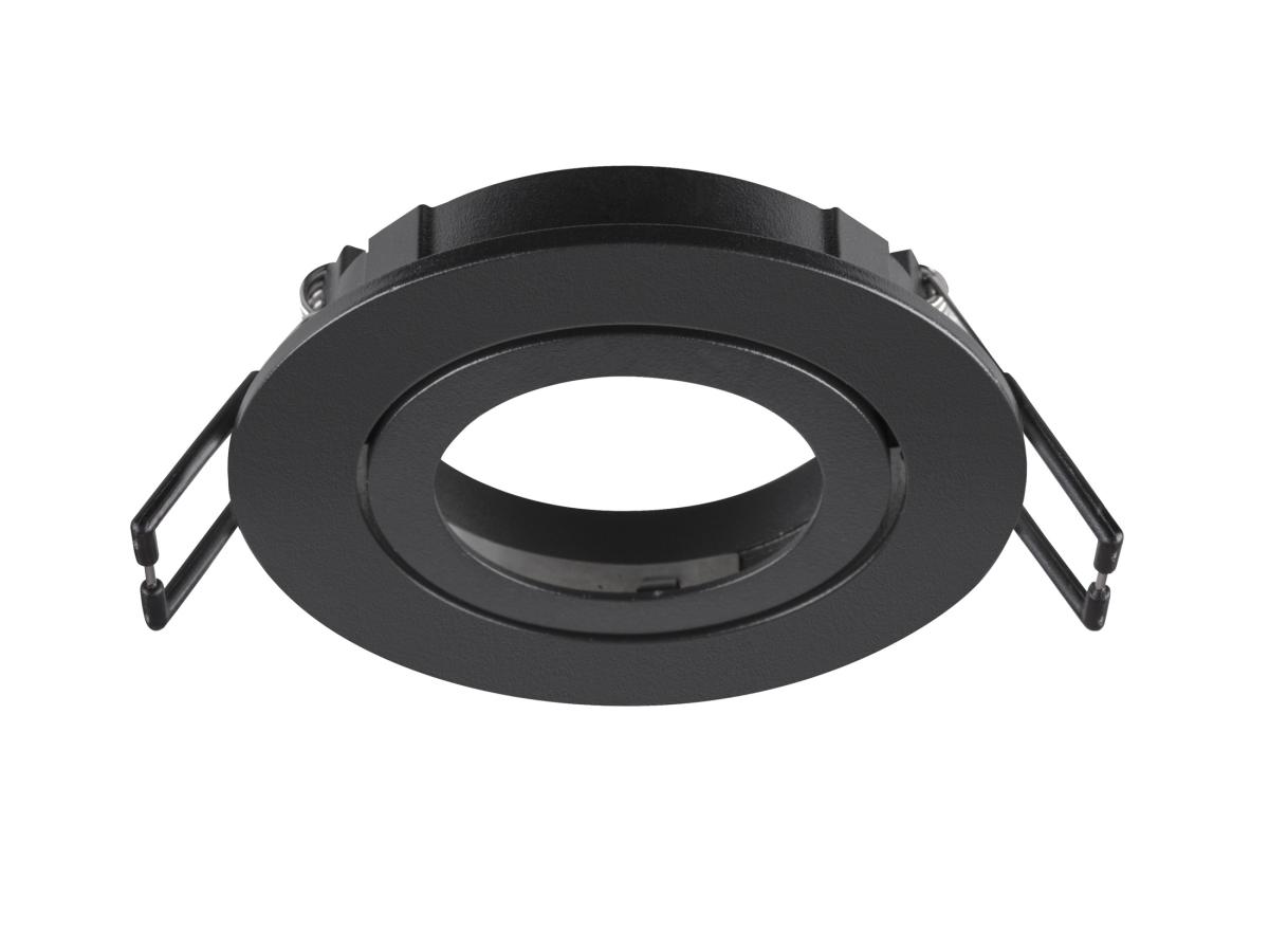 inbouwspot, downlight, ring, zwarte afwerking, Fitting: GU10/ MR16