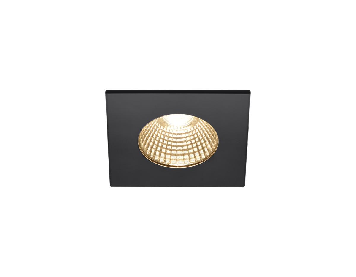 platte, inbouwspot, goudkleurig, kijkglas, led
