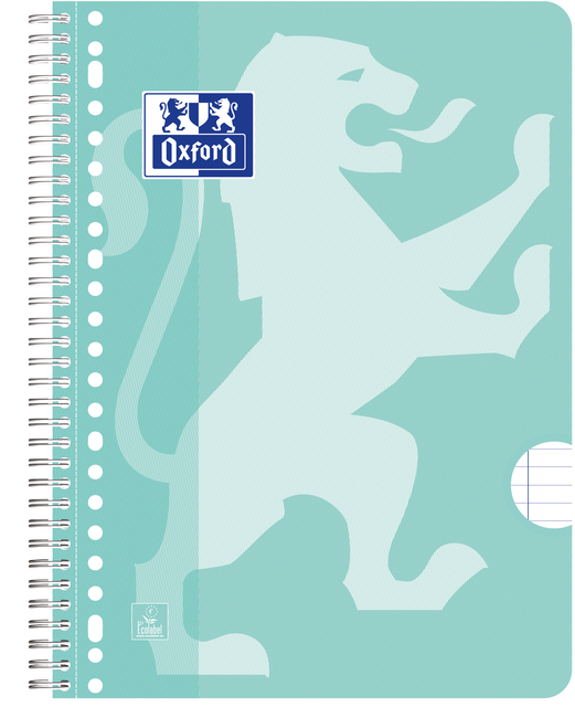 Collegeblok Oxford School A4+ lijn 23-gaats 160 pagina's 80gr pastel assorti 3 stuks
