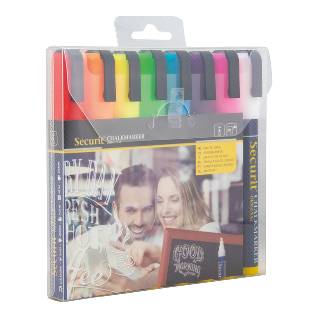 marke-marker, lichtkleur-staaf, neon-ink, glimmende-stiften, chalkmarker-set