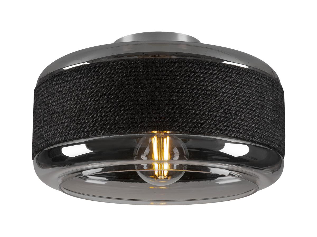 wandlamp, plafondlamp, katoentextuur, globe-fitra, e27-lamp