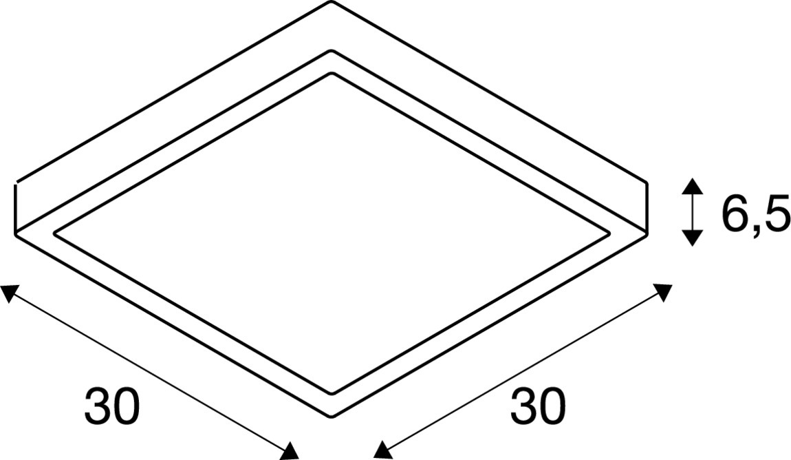 AINOS SQUARE wit 1xLED 3000/4000K