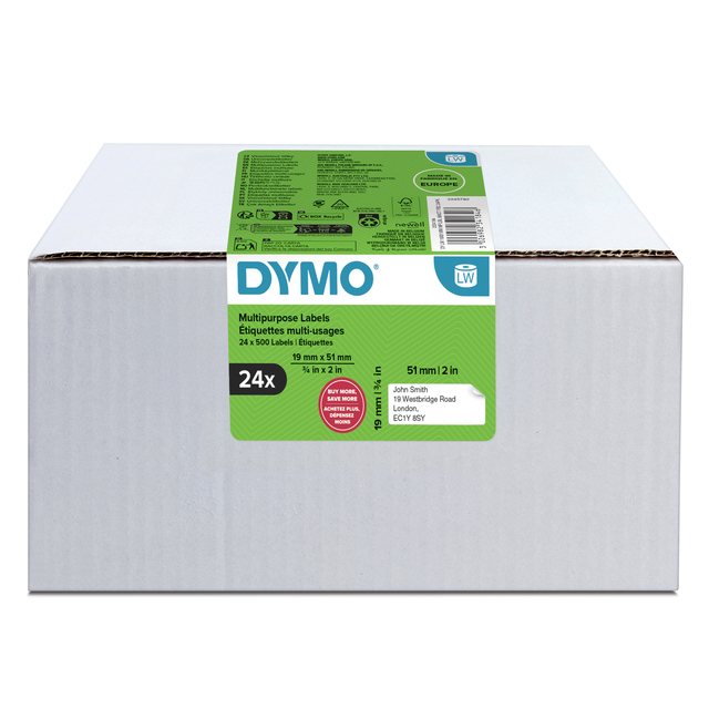 labels, multipurpose, box, DYMO, 24x labels