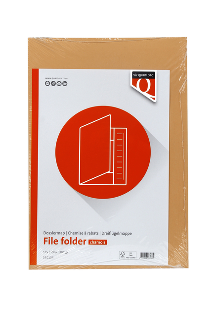Dossiermap Quantore folio 250gr chamois