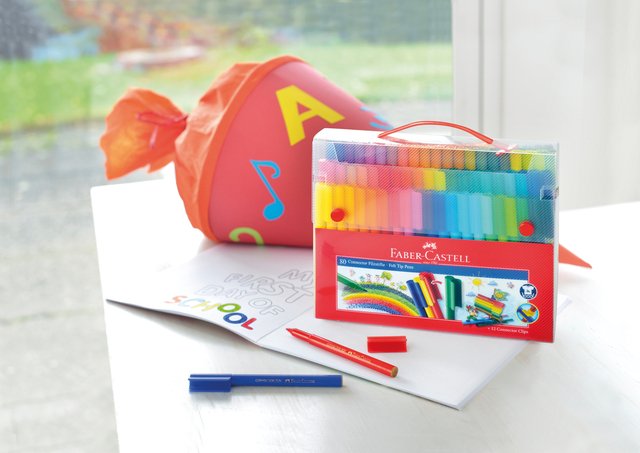 kantoorbenodigdheden, kleurpotloden, markers, papier, schoolset