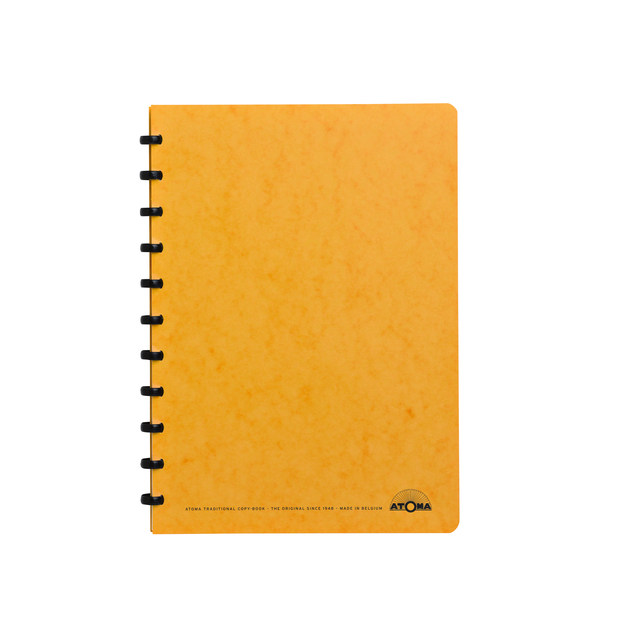 notebook, spiral-bound, orange, cover, A5 notebook