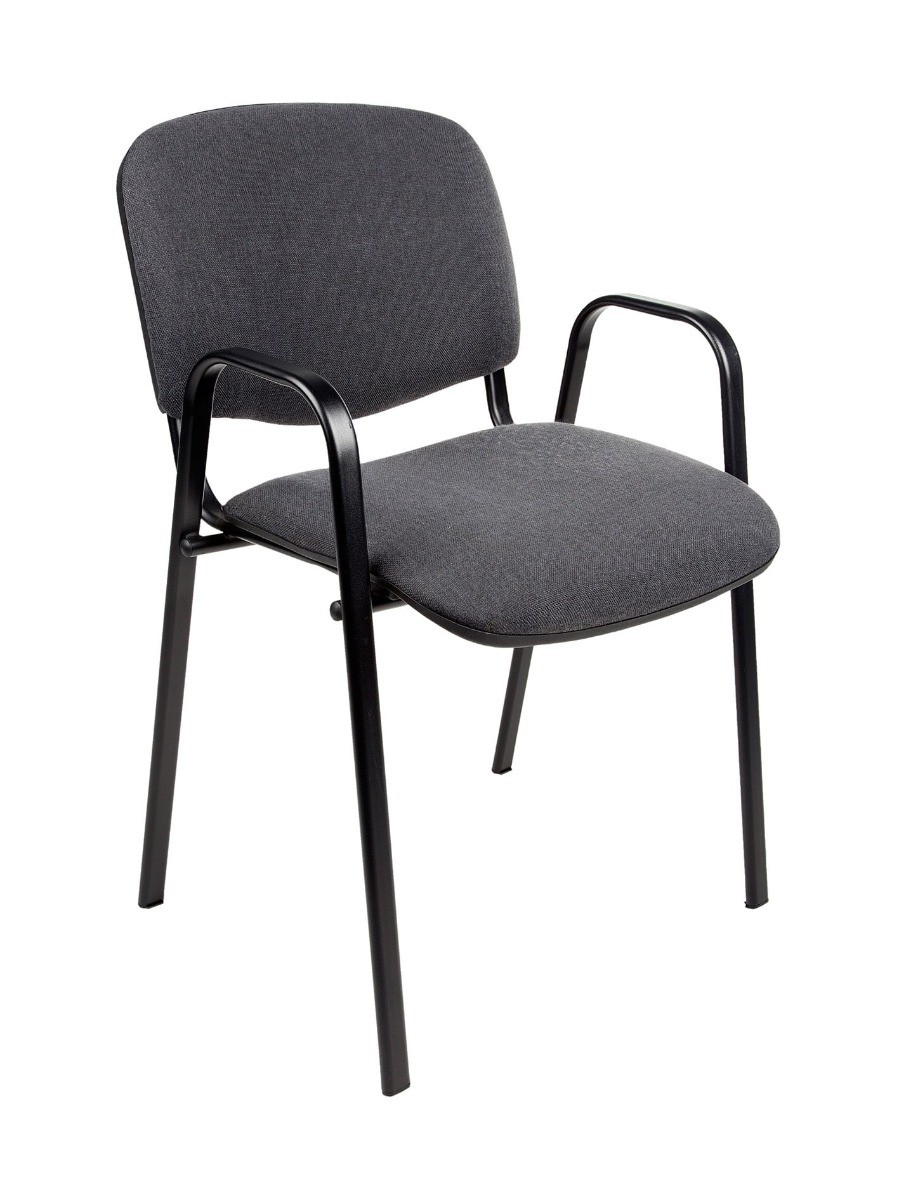 MILOS-Antraciet-Stof-Zwart frame