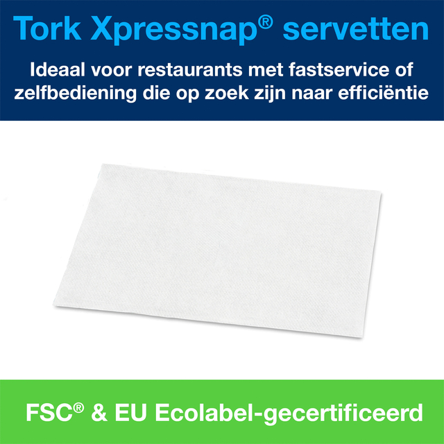 Servetten Tork Expressnap N4 extra zacht premium 1/2 vouw 2-laags wit 15850