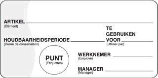Daymark HACCP Sticker label oplosbaar rol 250 st