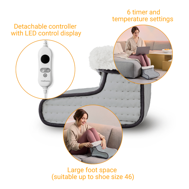 electrical heating, foot warmers, massage, adjustable, detachable controller