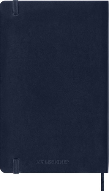 notebook, journal, leather, navy, elastic closure