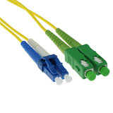 ACT 30 meter LSZH Singlemode 9/125 OS2  glasvezel patchkabel duplex met SC/APC en LC/UPC connectoren