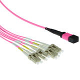 ACT 5 meter Multimode 50/125 OM4 fanout patchkabel 1 X MTP female - 4 X LC duplex 8 vezels