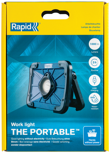 werklicht, draagbare lamp, LED-spotlamp, usb-oplading, waterbestendig
