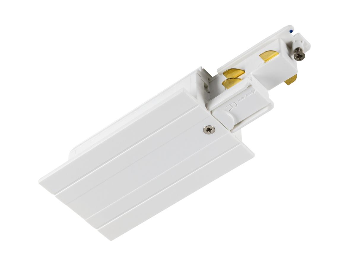 witte buis, inbouwopname, klemconnector, LED-rail, fitting