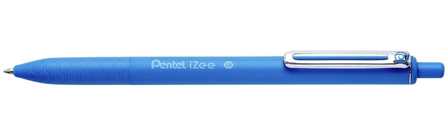blue ballpoint, pen, retractable, hexagon pattern, PenteIze?