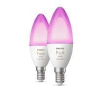 Philips Hue White & Color Ambiance E14 Kaarslamp (2 Stuks) | Losse Lampen | Dimbaar | Compatibel met Philips Hue Bridge