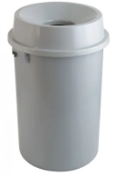 Afvalbak met open top Kunststof 90ltr Grijs