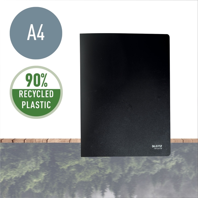 A4, notebook, plastic, black, Leitz