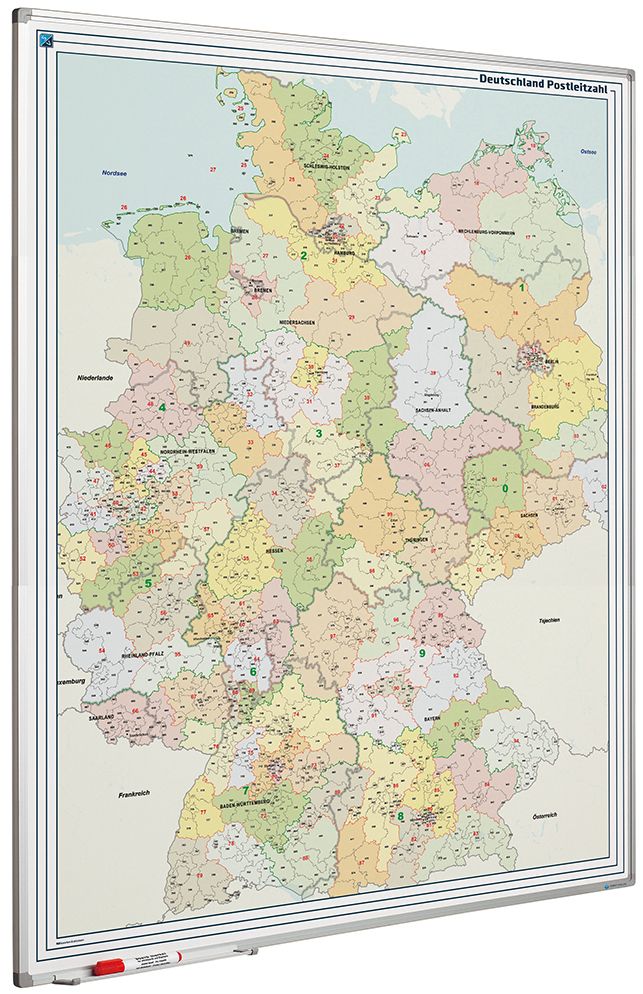 Landkaart whiteboard Softline profiel 8mm, Duitsland PC - 120x90 cm
