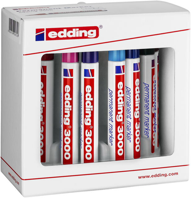 Markeerstift Edding 550 zwart permanent ronde punt 3 tot 4mm Markeerstift Edding 550 zwart permanent ronde punt 3 tot 4mm