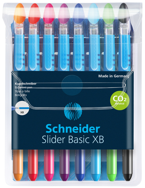 Rollerpen Slider Basic Colours extra breed etui à 8 stuks