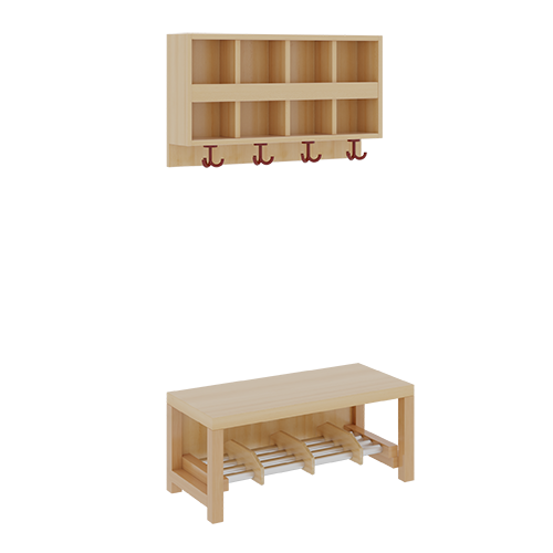 Complete kledingkast met dubbele rij planken