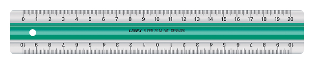 Liniaal Linex super S20 20cm transparant