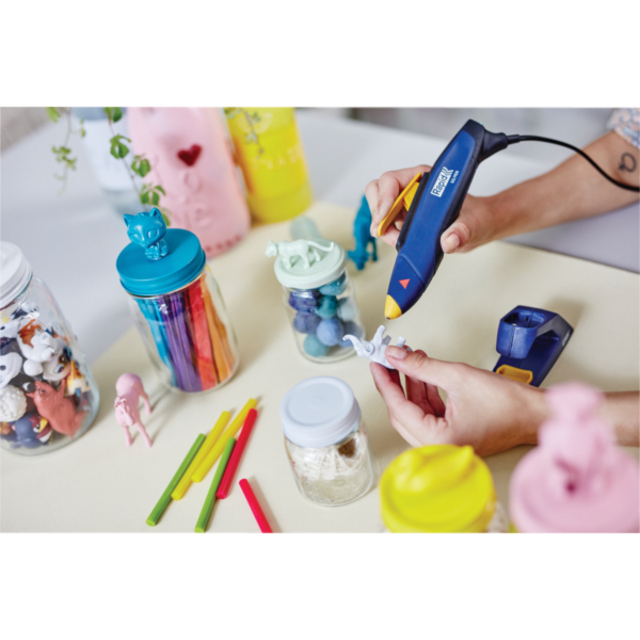 3D-pen, tacklijm, lijmpistool, knutselwerk, creativiteit