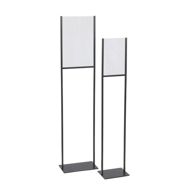 Infostandaard Europel metaal met acryl bord A4 zwart