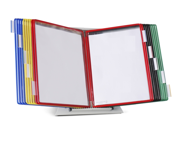 Zichtpanelensysteem bureau Tarifold metaal A4 met 20-tassen assorti