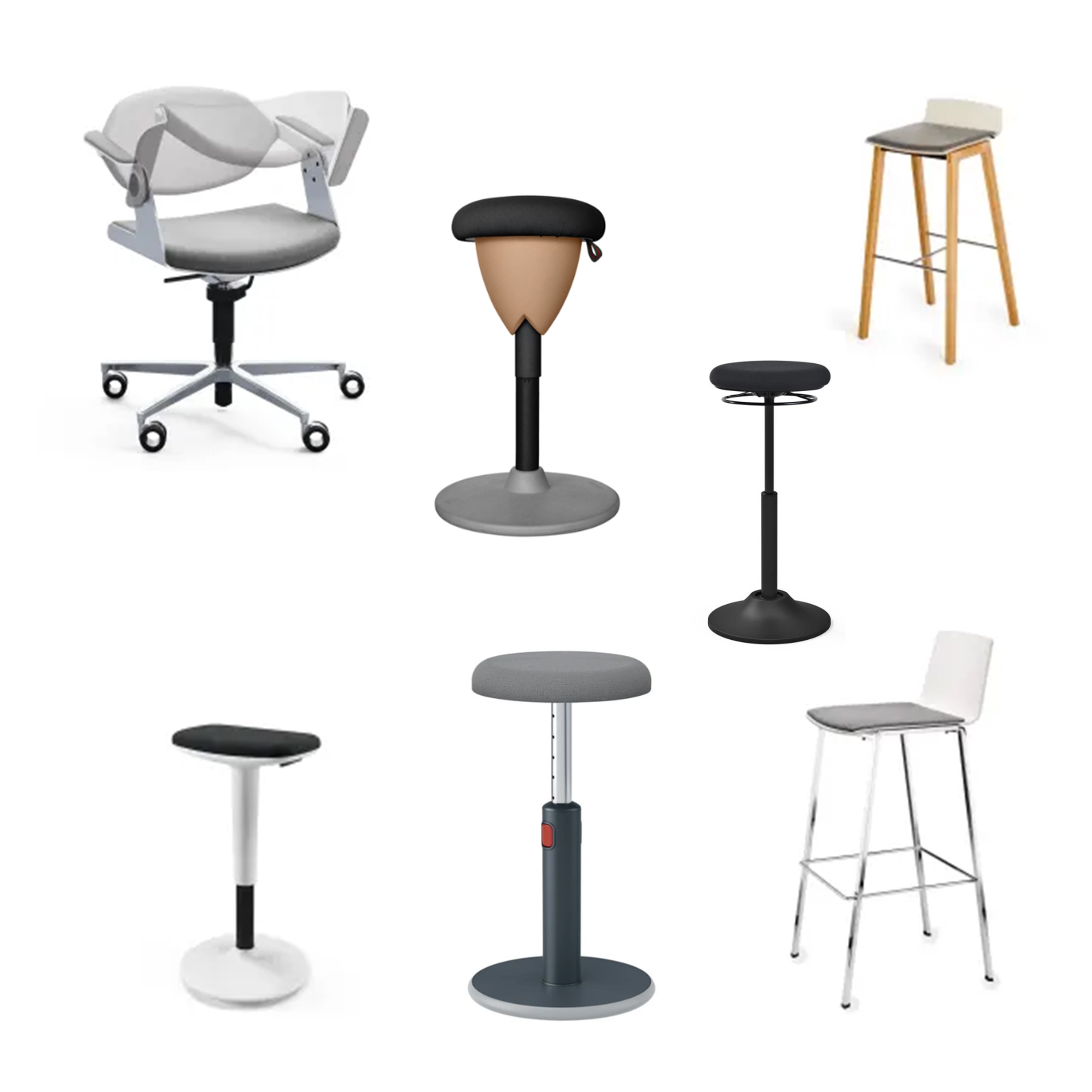Zit-sta krukken staan voor flexibel werken Zit-sta krukken staan voor flexibel werken