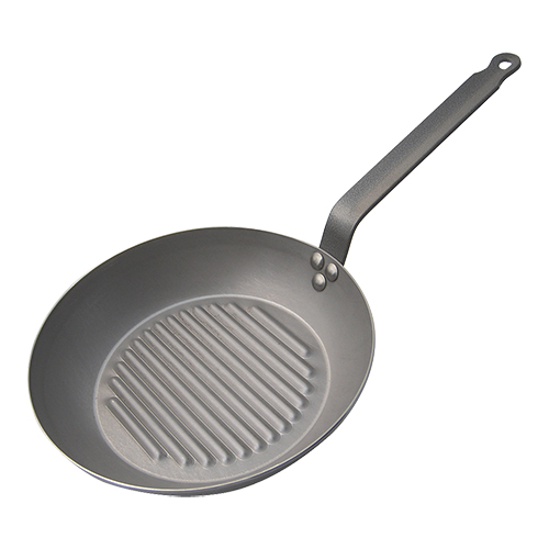 De Buyer Grillpan Rond 26cm Plaatstaal Grijs