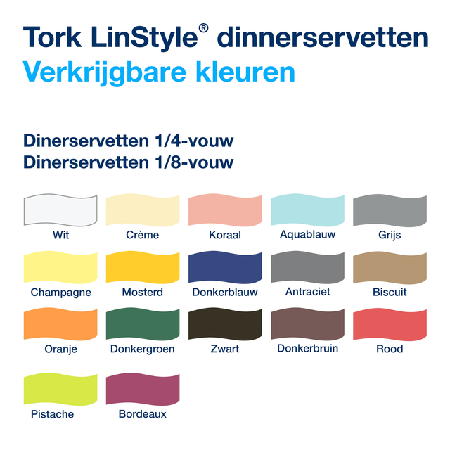 Dinnerservetten Tork Premium LinStyle® 1-laags 50st wit 478711