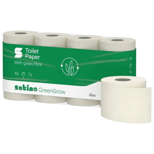 Toiletpapier Satino MT1 GreenGrow 3-laags 8x250vel naturel 079870