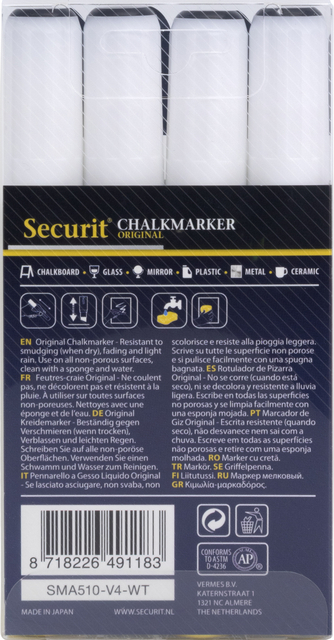 krijtmarker, wit, set, markeer, product