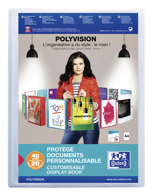 Showalbum Oxford Polyvision A4 20-tassen PP transparant